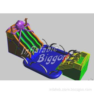 Durable Green Inflatable Water Toys / Inflatable Party Slid